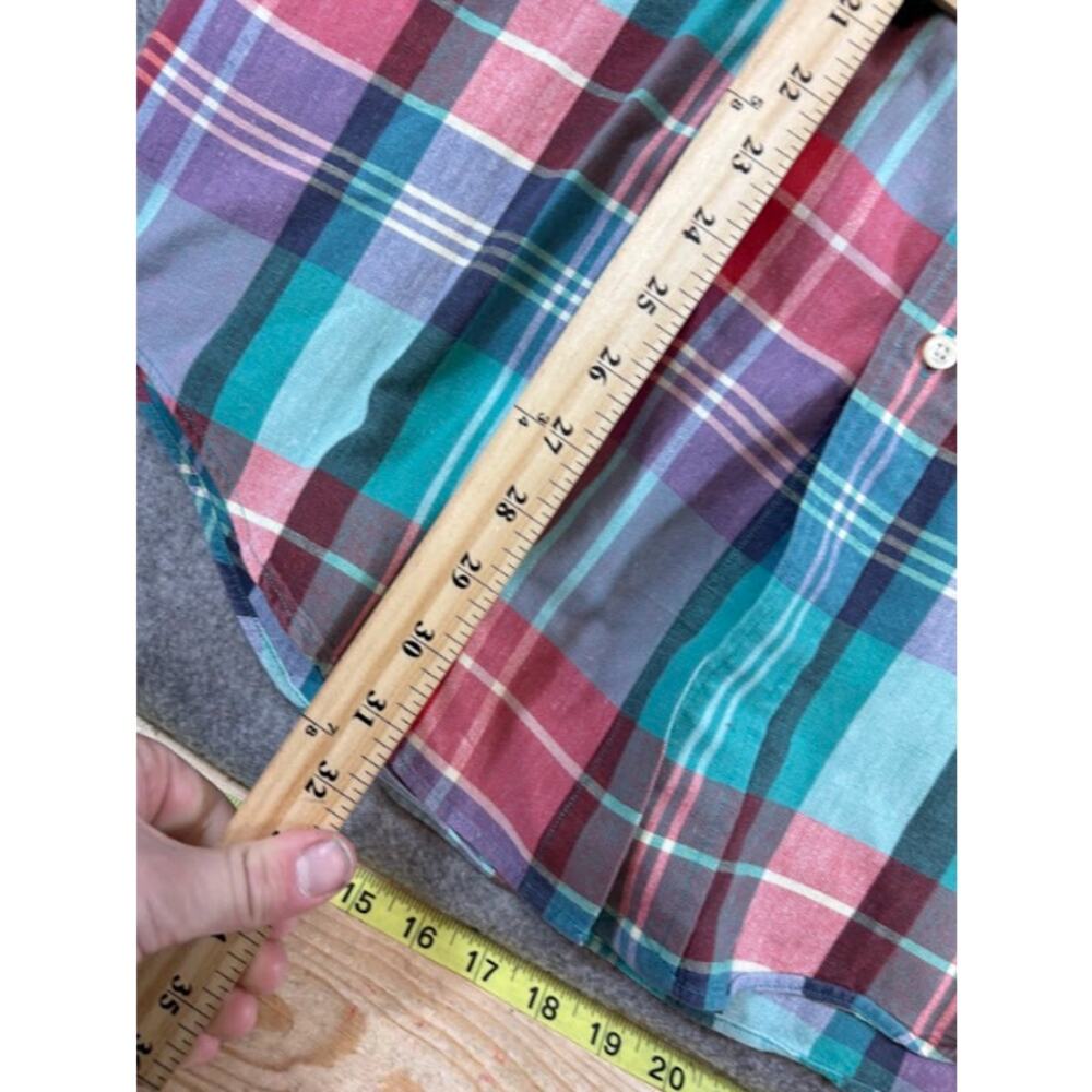VTG 90s Ralph Lauren Blaire Button Down Shirt Mens M Plaid Mini Pony Preppy Y2K - Picture 6 of 6